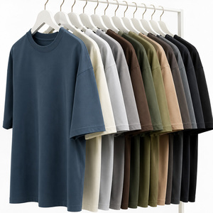 Camiseta de Algodón de Corte Holgado y Color Sólido para Hombre, Venta al Por Mayor, Personalizable, Manga Corta, Alta Calidad, Ecológica, para Verano - Product Image 4