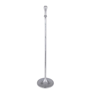 Ensemble de bougeoirs ultra-minces argentés de style nordique, faits à la main, avec base trompette, luxe, à tige haute, pour décoration de salon - Product Image 2