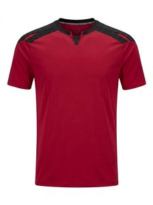 T-shirt pour homme à manches courtes, col rond, en polyester respirant, coupe classique, toutes saisons, couleur unie, haut de sport - Product Image 2