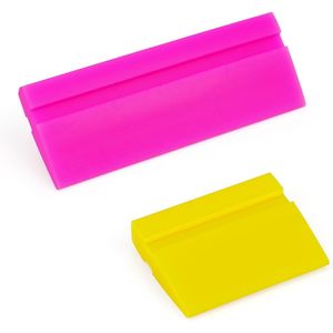 Set di 2 Raschietti in Silicone Morbido per Vetri, Rosa 4,7x1,9 Pollici e Giallo 2,4x1,9 Pollici, per Vetri, Specchi e Docce - Product Image 1