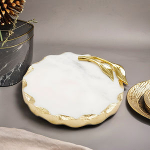 Vente en gros de plateau de service en marbre plateau décoratif de Noël directement de l'usine idéal pour les occasions spéciales et les célébrations de festivals - Product Image 1