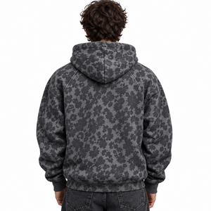 <b>Hoodie</b> Supplier Custom DTG <b>Leopard</b> <b>Print</b> Zipper Heavy Cotton French Terry Vintage Acid Wash Camo <b>Hoodie</b> For Unisex - Product Image 4