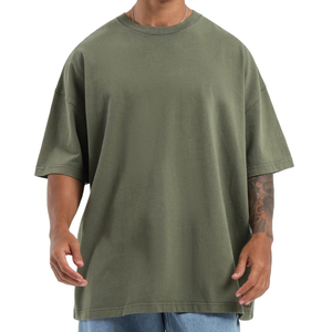 OEM Service Oversize 100% Cotton T-<b>Shirt</b> Custom Logo High Quality Heavyweight Long Length Customizable Blank T-<b>Shit</b> Men's - Product Image 1