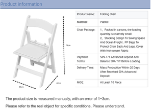 Silla Plegable Wimbledon Moderna Premium, Asiento Acolchado de Resina Blanca, Envío Rápido desde Almacén en EE. UU., Resistente hasta 450 kg, Ideal para Sala de Estar y Fiestas - Product Image 3