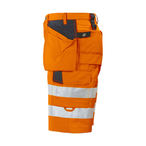 Shorts de travail réfléchissants pour hommes, vêtements de travail cargo, shorts de sécurité haute visibilité avec bande réfléchissante - Product Image 4