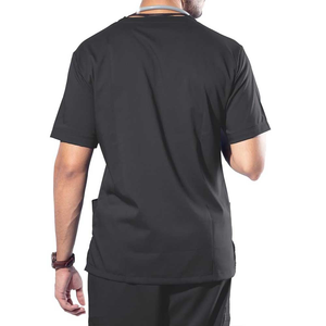 Factory Wholesale Customized Logo Nurse and <b>Doctor</b> Scrubs <b>Sets</b> Short Sleeve Medical Uniform Jackets Stretch Scrubs for Women Men - Product Image 4