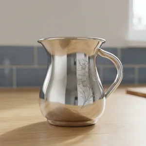 Carafe à eau en acier inoxydable avec couvercle et poignée, finition miroir, pour servir l'eau, le jus, le lait, à la maison, à la salle à manger, en cuisine - Product Image 2