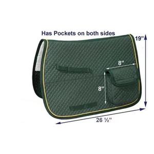 Tapis de selle de dressage pour chevaux de qualité supérieure, entièrement doublés de polaire, respirants et polyvalents, avec poches - Product Image 4