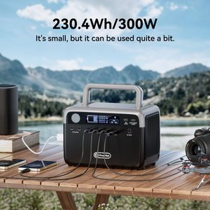 Stazione di Alimentazione Portatile Flashfish 300W con Pannello Solare da 60W, Batteria LiFePO4 da 230.4Wh (Picco 600W), Prese AC, Generatore Solare - Product Image 2