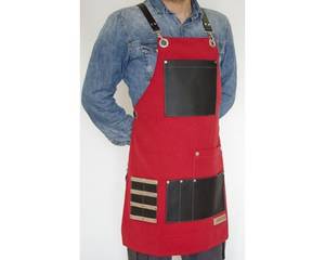 Tablier de barman de luxe en toile, multi-poches, uniforme professionnel de barista, style vintage, robuste pour l'hôtellerie - Product Image 2