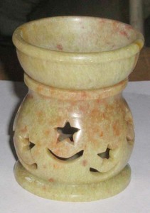 Incredible Handmade Design Of Floral Carved Polished Product Of Soapstone <b>Oil</b> <b>Burner</b> Tea Light Lamp Holder Gifted For Decoration - Product Image 2