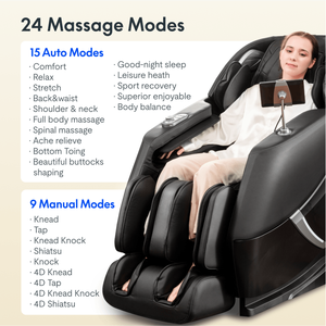 Poltrona Massaggiante Reclinabile Zero Gravity SL-Track Shiatsu con Scansione Completa del Corpo, Airbag e Rulli per Piedi, Poltrona Massaggiante di Lusso per Yoga Profondo - Product Image 3