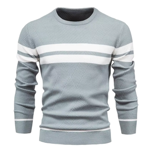 Mens Autumn <b>Sweater</b> Soft Premium Cotton Blend Breathable Wool-Lined Regular Sleeve Stylish Comfortable Pullover - Product Image 5