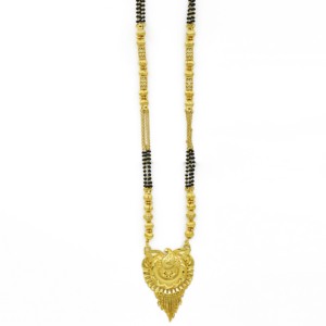 Joyería Tradicional India de Oro Laminado de 24K al por Mayor para Bodas, Mangalsutra de Uso Diario con Acabado Dorado, Colgante Largo Mangalsutra - Product Image 3