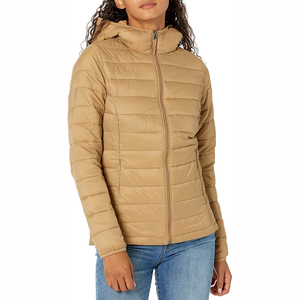 Chaqueta Acolchada para Mujer, con Cierre Completo, Cuello Alto, Color Sólido, Relleno de Poliéster, para Otoño - Product Image 4