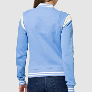 Chaqueta Varsity para Mujer, Chaqueta Bomber de Moda de Alta Calidad, Forro Polar de Algodón Suave, Cálida y Cómoda, Ropa Casual de Invierno, OEM ODM - Product Image 4