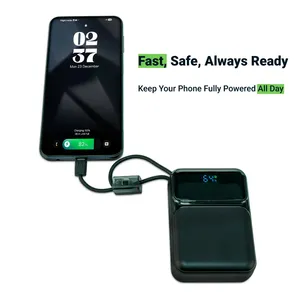 Estación de Energía Portátil de Plástico de 20K MAh, Carga Rápida de 45W, Cables Tipo-C, Batería de Litio-Polímero, Pantalla LCD - Product Image 5