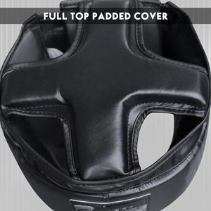 FARABI Boxing Head Guard <b>Dummy</b> Black PU Leather EVA Tattoo Design Hook & Loop Closure Sparring Training Gear Martial Arts - Product Image 6