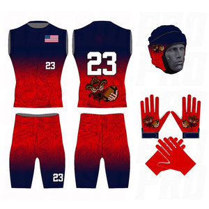 Uniforme de Fútbol Americano 7v7 para Jóvenes, Compresión, Sin Mangas, Transpirable, Impresión Sublimada, Correa Elástica, Nombre del Equipo Personalizado - Product Image 1