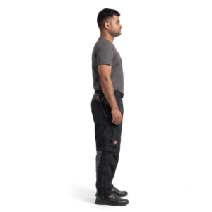 Pantalon cargo oversize en nylon ripstop 320 GSM pour homme avec poches amovibles, style techwear cyberpunk streetwear, personnalisable OEM, coupe large, taille XS - Product Image 3