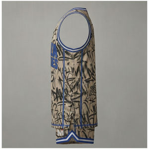 ชุดบาสเก็ตบอลลายกราฟฟิตี MALUZA Industries เสื้อเจอร์ซีย์ตาข่ายแบบกำหนดเองพร้อมกางเกงขาสั้น ชุดแฟชั่นสตรีท สไตล์อเมริกาและยุโรป - Product Image 4