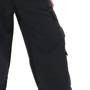 Pantalon cargo noir pour homme, taille élastique, plusieurs poches, léger, respirant, style décontracté, vêtements d'été - Product Image 4