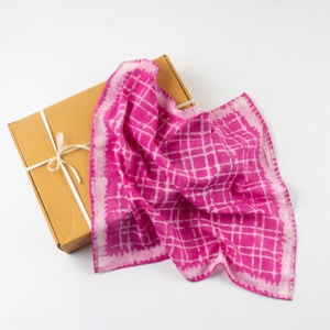 Bandana cuadrada de algodón suave de alta calidad, bandana de pelo multifuncional con bufanda impresa a mano personalizada, pañuelo barato para la cabeza - Product Image 5