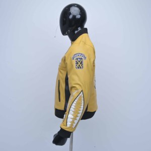 Chaquetas de Invierno para Hombre de Alta Calidad al por Mayor, Chaqueta Bomber Varsity de Cuero PU con Bordado de Pedrería, Estilo Urbano - Product Image 6