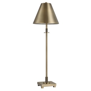 Designer Gold Brass Table Lamp with Marble Base, Stylish Home and Hotel Accent <b>Lighting</b> - Product Image 5