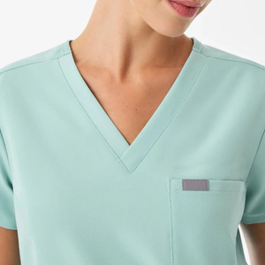 Customized Logo Spa Nourishing Hospital Use <b>Scrub</b> <b>Set</b> With Woven Fabric Natural Women Nurse Comfortable <b>Scrub</b> <b>Set</b> Wholesale - Product Image 5