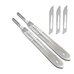 Cuchillas Quirúrgicas de Precisión y Mango de Bisturí Estéril Surgi para Procedimientos Médicos, Acero Inoxidable de Alta Calidad, Desechables - Product Image 2