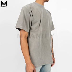 ผู้ค้าส่งเสื้อยืดคอตตอนย้อมสีแบบวินเทจ หนานุ่ม ทรงโอเวอร์ไซส์ สไตล์สตรีทแวร์ เสื้อยืดเปล่าลำลองแฟชั่นสำหรับผู้ชาย - Product Image 6