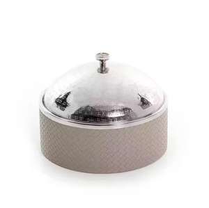 Calentador de Comida Tipo Chafing Dish de Acero Inoxidable de Lujo con Base Decorativa Negra para Buffet, Hotel, Restaurante y Catering - Product Image 2
