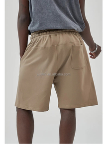 Men's French Terry <b>Shorts</b> Custom Logo Cotton <b>Sweat</b> <b>Shorts</b> Adjustable Mid Waist Drawstring Closure Eco-Friendly Breathable - Product Image 4