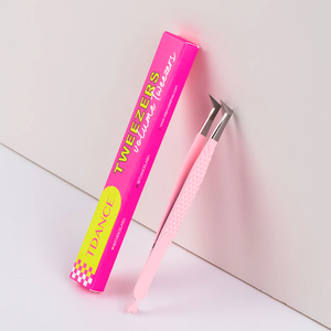 Pointe en fibre blanche Pince à cils Marque privée Poignées diamantées personnalisées Volume droit Pointe en fibre TDANCE Pince à cils - Product Image 2