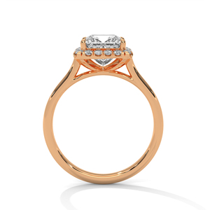 GRA Certified Princess Cut Lab Grown Diamond Solitaire Engagement <b>Ring</b> <b>Crafted</b> From 14k Rose Gold Wedding & Anniversary Jewelry - Product Image 3