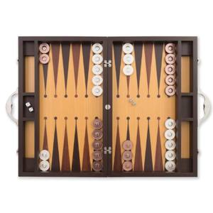 Juego de Backgammon Profesional de Cuero de Lujo de 18 Pulgadas, Tablero de Viaje Plegable Portátil Grande con Asa para Adultos y Torneos - Product Image 5
