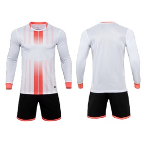 Conjunto de Uniforme de Fútbol para Hombre, Camisetas de Fútbol de Manga Larga, Pantalones Cortos, Impresión Personalizada, Material Personalizado, Color Personalizado, Servicio OEM - Product Image 2