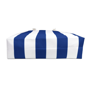 Navy Blue White Stripe Rope Handle Weekender <b>Bag</b> Coastal Beach Tote Large Capacity Travel Overnight Carryall Womens Handbag - Product Image 4