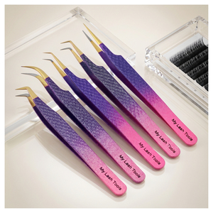 Pinzas de Precisión con Punta de Fibra para Extensión de Pestañas, Pinzas Clásicas para Pestañas, Herramienta de Aislamiento de Pestañas, Pinzas para Extensión de Pestañas - Product Image 1