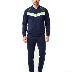 Conjunto deportivo para hombre con cremallera, ajuste cómodo y tela transpirable para correr, entrenamiento en el gimnasio y fitness. - Product Image 1