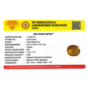Loose 4.05 Carat Oval Cut Yellow Sapphire Gemstone for Fine Jewelry - Product Image 4