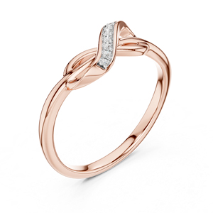 แหวนเพชรทรงกลมทองคำ 14K สำหรับผู้หญิง |   0.048 กะรัต |   ได้รับการรับรองจาก IGI |   ของขวัญวันครบรอบ - Product Image 6