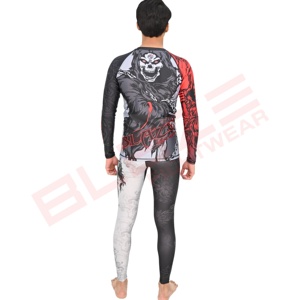 Ropa personalizada para correr para hombre, camiseta de manga larga, mallas, traje de compresión, camisetas para hombre - Product Image 2