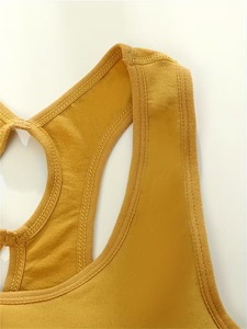 Women's <b>Longline</b> Fitness Tank Top with Removable Cups | Seamless Knit Racerback Sport <b>Bra</b> | Ladies Compression Activewear - Product Image 5