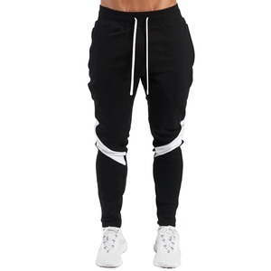 OEM Custom <b>Slim</b> Fit Men Track Pants High Quality Fleece Sweatpants Stripe Panel Cargo <b>Joggers</b> Casual Gym Fitness Trousers - Product Image 2