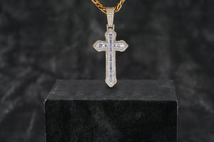 Colgante Hip Hop de Plata 925 con Incrustaciones de Diamantes, Colgante de Fe Cristiana, Colgante Bling para Raperos, Joyería Religiosa, Pasa el Test de Diamantes - Product Image 5