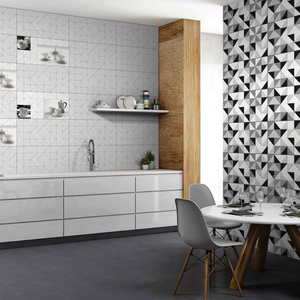 Carrelage mural en céramique blanc brillant 300x600, style moderne minimaliste, pour la décoration de bureaux professionnels et d'espaces commerciaux. - Product Image 3