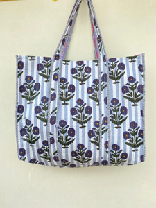 Sac fourre-tout matelassé patchwork en gros – Grand sac à main en coton à bandoulière pour femme - Product Image 4