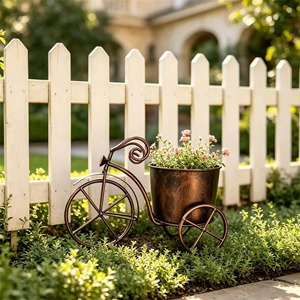 Macetero Metálico Galvanizado para Flores, Ideal para Jardín, Esquina, Entrada, Balcón y Patio, Diseño de la India - Product Image 6